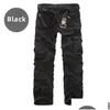 Men'S Pants Cargo Men Camouflage Trousers Casual Mti-Pocket Army Work Combat Mens Military Plus Size 201126 Drop Delivery Apparel Clo Dheef