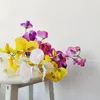 Fleurs décoratives 77 cm Nordic Pea Flower Branch Silk Wedding Artificiel Home Decoration Flores Bridal