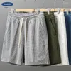 Pantaloni maschili uomini casual pantalini cortometraggi streetwear harem poliestere spiaggia sportiva grande giro elastico estate elastico