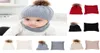 5 couleurs Baby Cap Scarf Set Toddler hiver chaude fourrure Ball tricot tricot rond Anneau foul