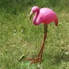 Trädgårdsdekorationer rosröd look upp/ner plast flamingo gård gräsmatta dekor