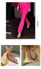 2024 new Ladies real leather sandals 7CM goblet high heel pointed toe pillage buckle diamond SHOES party PVC transparent wedding American Europe sun flower siz 34-45