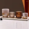 Kandelaars eettafel gouden glazen houder hangende kristallen thee licht Noordse geometrische portavela's decoratie
