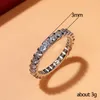 2024 Luxurys Designer Jewlery for Women Simple Simple Sterling Silver Ringclassic de seis rasgaduras Diamond Diamond Ring Regalo de cumpleaños Femenino Aniversario F1218