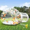 4m dia+1.5m tunnel Commerical Balloon Clear Inflatable Bounce Bubble House blow up ballons Transparent tent With Blower Bubble Tent For Party Renta free ship