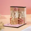 Fantasy Castle Notepad 3d Paper Card Craft Character Decoration Christmas Birthday Diy Desk Cute Silhouette Creative Gifts B7T2 240410