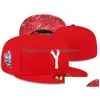 Kapity Ball Designer Montaż czapki Snapbacki Regulowane baseball wszystkie logo drużyny Letter Flat Outdoor Sport Hafdery Casquette zamknięte be dhtcn