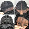 Short Bob Wig Lace Front Wigs for Women Afro Kinky Curly Wigs Ombre Brown Synthetic Middle Nature Hair Black Headgear with Clips 240409