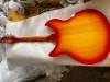 Pinnar Ric Model 330 Electric Guitar Cherry Sunburst 21 FRETS Semi Hollow Body 2 Toaster Rickecker Pickups