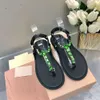 Water Diamond Clamping Flat Bottom Fashion Korean Style Women's Shoes Summer New Guangzhou End High Edition Sandaler