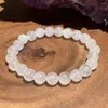 Link Bracelets Wholesale Snow Quartz Bracelet Chakra Healing Dispel Negativity Balance Stress Anxiety Gemstone