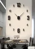 Relógios de parede 2021 Design moderno relógio grande 3d quartzo diy relógios de moda acrílico adesivos de espelho de estar decoração de casa horloge7021158