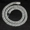 Hot Sale Product Colar de jóias finas 10mm 12mm Hip Hop Icepado 2 Linha Diamante Moissanite Cadeir