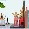 Puzzles Pizzles PileCool Model Building Kits The Book End of Dragon Gate Puzzle 3D Metal Jigsaw Diy Set Kids Toys for Relaxtion Y240415