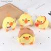 Plush Keychains 1Pc Stuffed Chicken Toy Keychain Doll Plush Gift Key Chain Wedding Bouquet Flower Gift Y240415