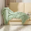 Cobertores Bohemian Throw Blanket Sofá Tampa de cor sólida de cor geométrica para camas Decoração de decoração de casa Shawl macio