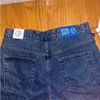 Streetwear Polar Big Boy Dark Blue Jean Shorts Y2K Harajuku Hip Hop Cartoon Grafik Stickerei Baggy Denim Gym Männer 240412