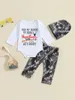 Set di abbigliamento set di body girl set stampato floreale a maniche corta maniche e galline arruffato abbigliamento da 3 pezzi abiti estivi