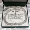 Moissanite Chains Baguette Cut Diamond 18mm Men Necklace Silver Iced Out Vvs Cuban Link Chain 2 Buyers