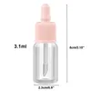 Storage Bottles 5 Pcs 3ML Clear Essential Oil Bottle Shaped Empty Lip Gloss Tube Glaze Containers Refillable Vials DIY Cosmetic Case