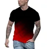 Camas de camisetas masculinas de verão ao ar livre camisa de manga curta de mangas curtas Camisa casual de camiseta 3D colorida lazer fora de casa 2024 115