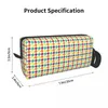 Storage Bags Custom Fall Vibrant Houndstooth Pattern Travel Cosmetic Bag For Elegant Dogstooth Style Toiletry Makeup Beauty Dopp Kit