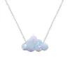 Choker 2024 Design Cloud Shape Opal Collier pour femmes faites à la main avec une chaîne en acier inoxydable bijoux cadeau de Noël