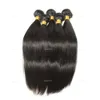 Mink Brésilien Vierge droite tisse 100 g / pc 3pcs / lot Double trétages Natural Noir Couleur Human Remy Hair Extensions