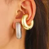 Boucles d'oreilles arrière Clip de couleur or non perçant faux cartilage pour femmes boucles d'oreille