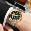 Wristwatches Tourbillon Hollow R Phase Mechanical Watch For Men Casual Waterproof Glow-in-the-dark Sports