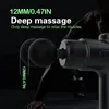 Pistola de massagem de tecido profundo para massageador de pescoço de corpo inteiro Percussão de mão recarregável com 8 cabeças 240411