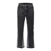 Винтажные лоскутные мужские джинсы расклешены джинсы Y2K Streetwear Широкие ноги