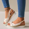 Sandálias de verão feminino de espessura grossa salto de cor sólida de cor, sapatos casuais casuais de cor grande arco zapatos mujer 2024 tendencia