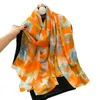 SCARPE BEACH Stoles Suncreen Summer Sumpi grandi scialli di seta Scarf Spring Foulard Fashion Fashion Wraps for Women Luxury Hijab