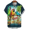 Herren -Freizeithemden Sommerhemd Hawaiian für Männer Strand Urlaub Kurzarm Tops Herren Bluse Fashion Camisas de Hombre Kleidung XL 24416