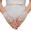 Bruid Wedding Rhineste Lace Gloves FR Handschoenen bruids korte fingerl Accessies Dinner Parties Prom Opera For Women T5S6#