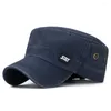 Ball Caps Textu Solid Bimmed Hat Vintage Sport Baseball Fashion Sun Flat Cap Style Unisex Base