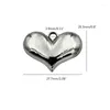 Pendanthalsband 10/20 -styckeshalsbandspärlan för DIY Big Heart Women Jewelry Making Charm med Hole Keychains Earring Crafts 634D