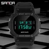 Wristwatches SANDA 293 Fashion Brand Ladies Watches For Women Sport Digital Female Clock LED Display 50m Waterproof Watch