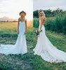 Simple Long Lace Country Wedding Dresses 2019 New Open Back Sweetheart Boho Wedding Gowns for Bride2966289