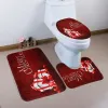 Pads Christmas Bath Mat Wc Toilet Seat Cover Toilet Mat Toilet Seat Warmer Tapas Wc Mat Decoration Cuvette Christmas Bathroom Commode