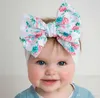 Whole Baby Girls Soft Hair Bows Knot Headband Scrawl Flower Mermaid Print Hairband DIY Girls Hair Accessories8052519