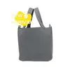 Designer Tote Bag Luxury Bag Soft Leather Handbag Ink Rhino Womens Bag Grey Vegetable Basket Bag Classic Handbag