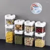 Storage Bottles 7 Pcs Air Tight Food Containers Clear Plastic Cereal Container With Easy Lock Lids Kitchen