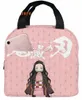 sac à lunch anime mignon fille tote tote farine sac réutilisable isolée portable bac à lunch anime pour femmes mens garçon fille de travail école picnine 37v9 #