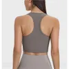 Rippen Ebb-to-Street-Tanktops Yoga Laufen Sportweste für Frauen mit gepolstertem BH LU-083 Fitness-Training Yoga-Anzug Fitnessstudio Kleidung