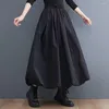 Spódnice A-Linia A-line Kobiety Maxi Eleganckie wełniane wełniane kobiety z kieszeniami projektowymi