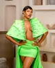 Röcke Chic Neon Green Satin Short Women Maxi -Rock mit Overlay -Mode hohe, langen weiblichen maßgeschneiderten maßgeschneiderten