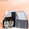 Porteurs de chats caisses maisons de transport portable chariot ba pour animal de compagnie capsule d'espace respirant transport en chats de voyage sac à dos hih qualité l49