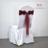 10pcs50pcs Ready Made Spandex Wedding Chair Sashes with Organza Tie 탄성 스트레치 활 파티 이벤트 밴드 장식 240407